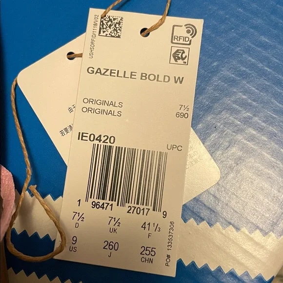 Gazelle Bold: Adidas Women's Pink and Green Gazelle Bold Sneakers - Picture 11 of 11